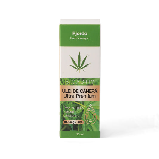 Ulei de Canepa CBD ULTRA PREMIUM 30% 3000mg, Full Spectrum, Pjordo,30 ml